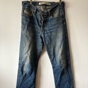 Diesel Relaxed Fit Blue Jeans for Men